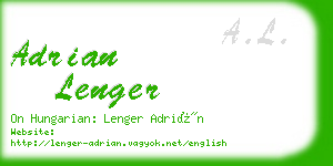 adrian lenger business card